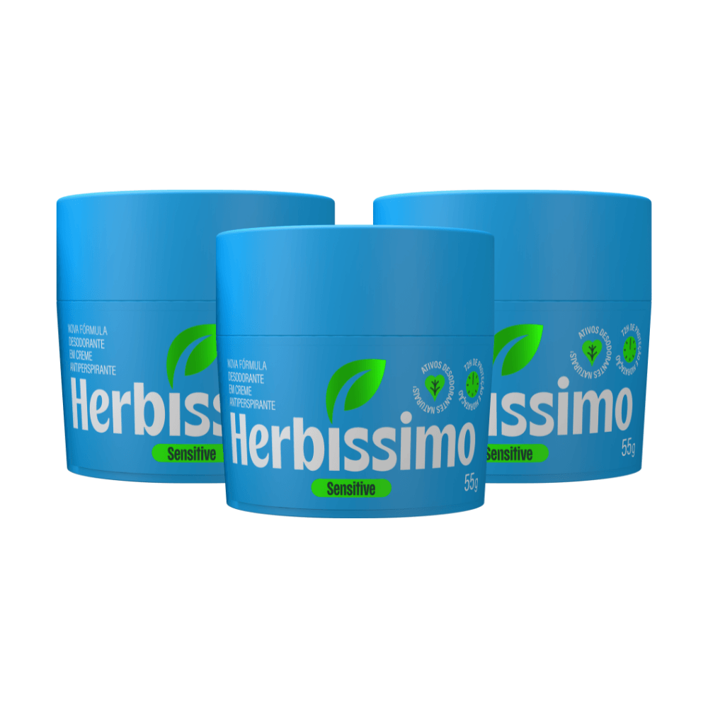 Herbíssimo | Kit Desodorante Creme Antitranspirante Sensitive